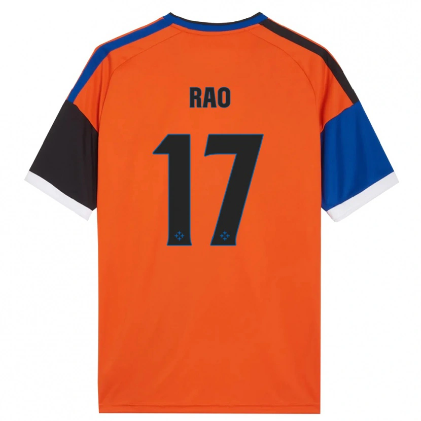 Danxen Femme Maillot Emanuele Rao #17 Orange Bleu Noir Blanc Tenues Extérieur 2026/27 T-Shirt