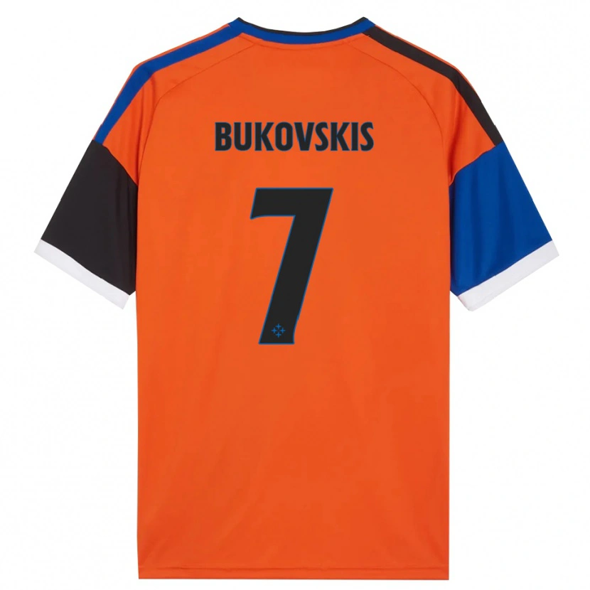 Danxen Femme Maillot Aleksejs Bukovskis #7 Orange Bleu Noir Blanc Tenues Extérieur 2026/27 T-Shirt