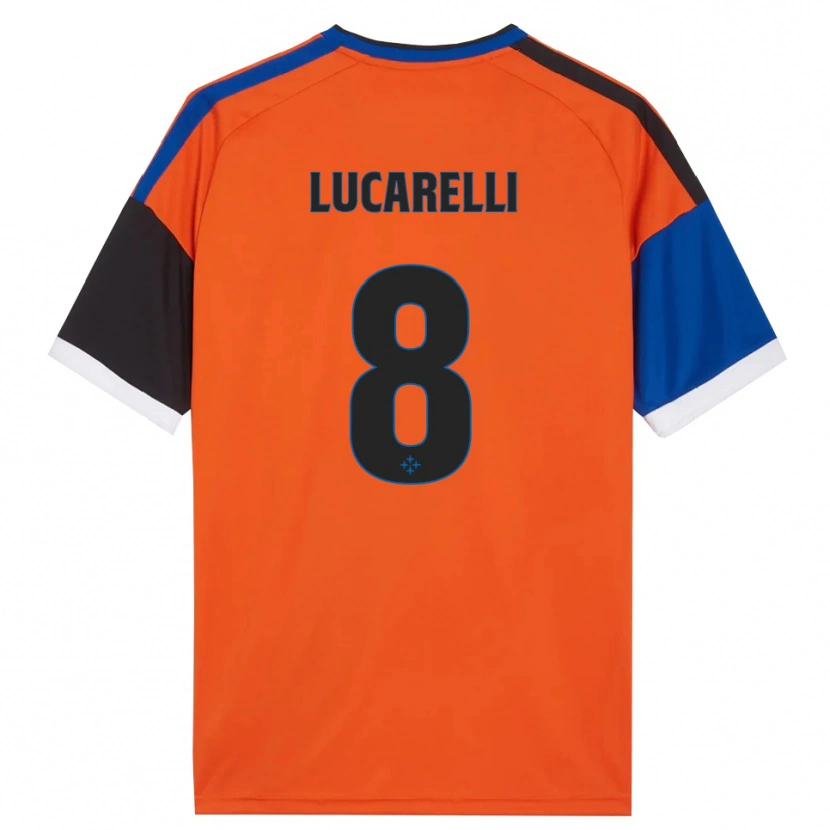 Danxen Femme Maillot Lapo Lucarelli #8 Orange Bleu Noir Blanc Tenues Extérieur 2026/27 T-Shirt