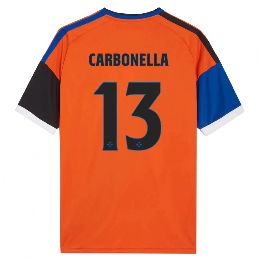 Danxen Femme Maillot Francesco Carbonella #13 Orange Bleu Noir Blanc Tenues Extérieur 2026/27 T-Shirt