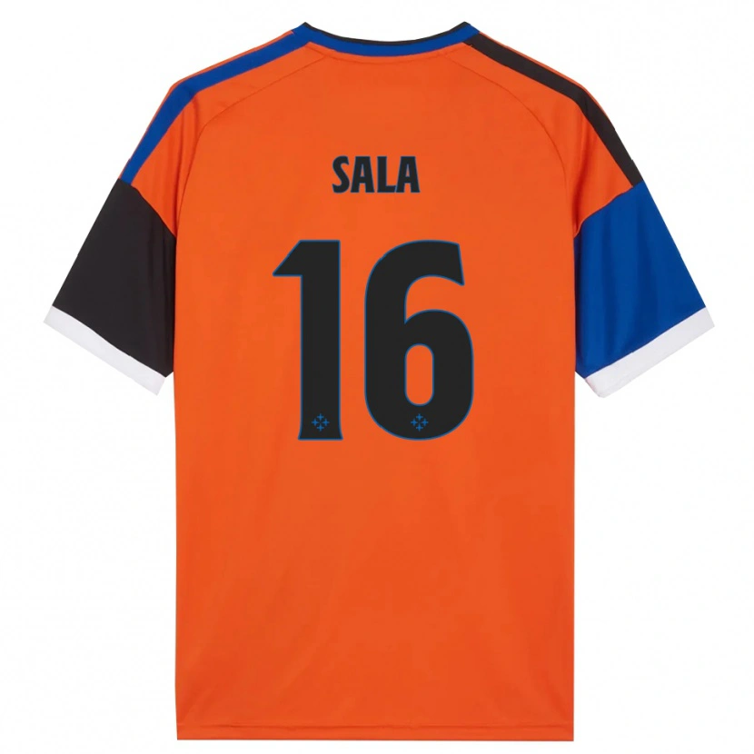 Danxen Femme Maillot Mattia Sala #16 Orange Bleu Noir Blanc Tenues Extérieur 2026/27 T-Shirt