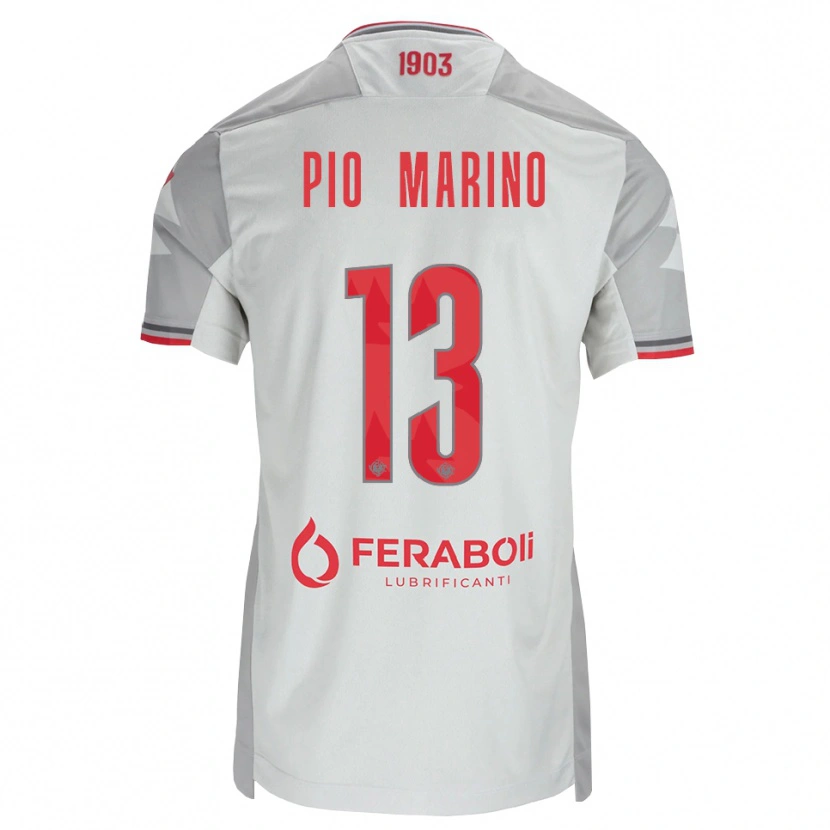 Danxen Femme Maillot Lorenzo Pio Marino #13 Gris Blanc Rouge Tenues Extérieur 2026/27 T-Shirt