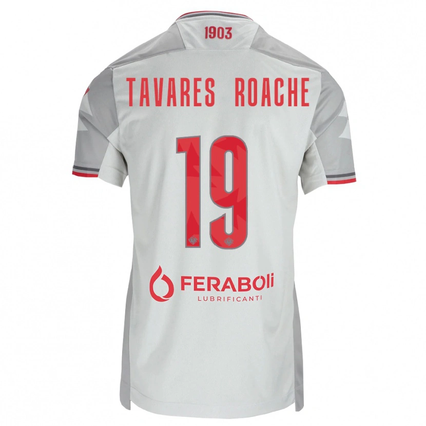 Danxen Femme Maillot Carter Tavares Roache #19 Gris Blanc Rouge Tenues Extérieur 2026/27 T-Shirt