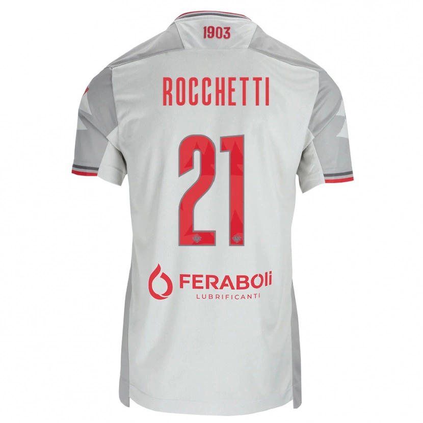 Danxen Femme Maillot Yuri Rocchetti #21 Gris Blanc Rouge Tenues Extérieur 2026/27 T-Shirt