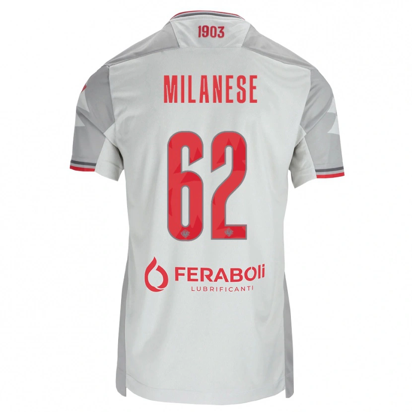 Danxen Femme Maillot Tommaso Milanese #62 Gris Blanc Rouge Tenues Extérieur 2026/27 T-Shirt