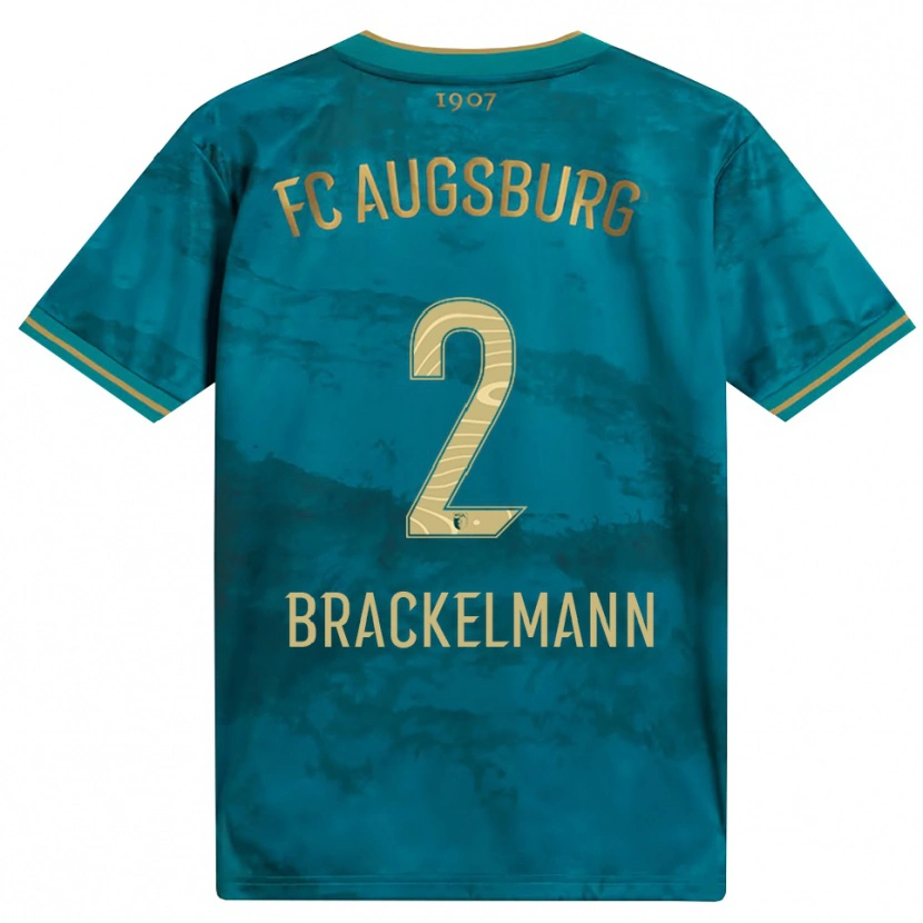 Danxen Femme Maillot Calvin Brackelmann #2 Vert Marron Tenues Extérieur 2026/27 T-Shirt