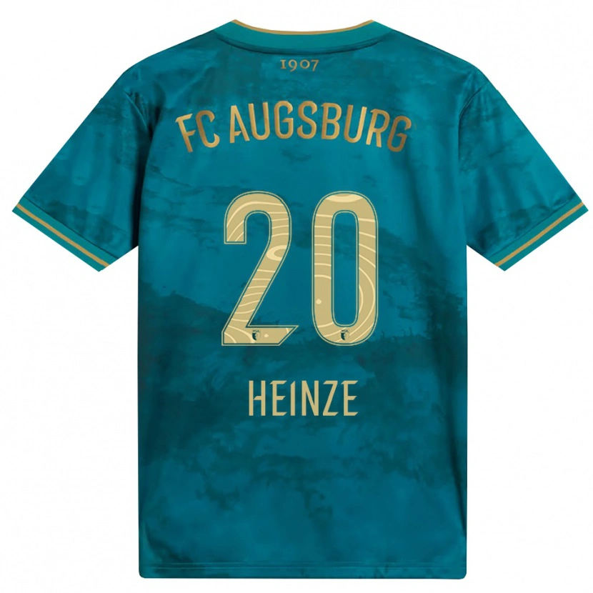 Danxen Femme Maillot Fynn Heinze #20 Vert Marron Tenues Extérieur 2026/27 T-Shirt