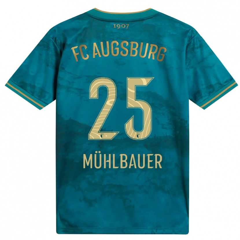 Danxen Femme Maillot Simon Mühlbauer #25 Vert Marron Tenues Extérieur 2026/27 T-Shirt