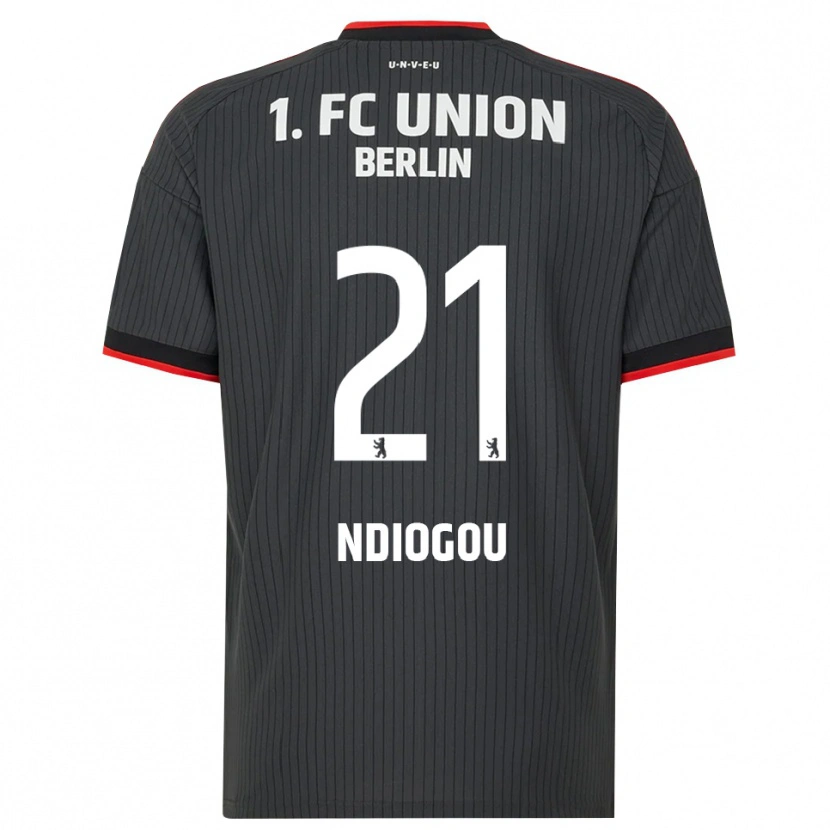 Danxen Femme Maillot Pape-Omar Ndiogou #21 Noir Blanc Rouge Tenues Extérieur 2026/27 T-Shirt