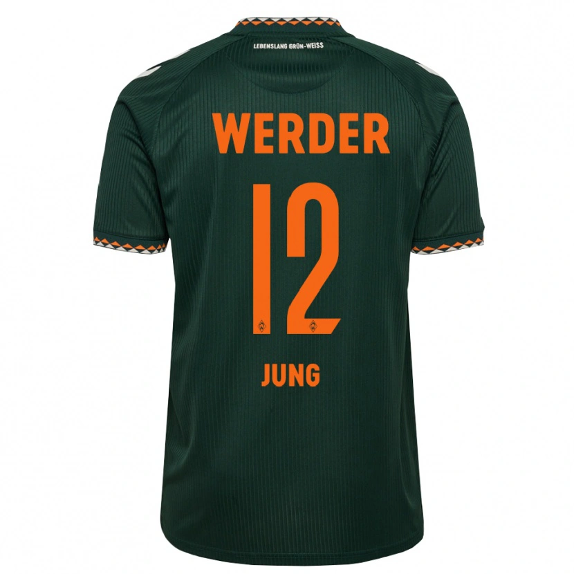 Danxen Femme Maillot Hugo Jung #12 Vert Foncé Orange Blanc Tenues Extérieur 2026/27 T-Shirt