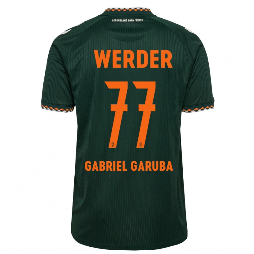 Danxen Femme Maillot Najib Gabriel Garuba #77 Vert Foncé Orange Blanc Tenues Extérieur 2026/27 T-Shirt