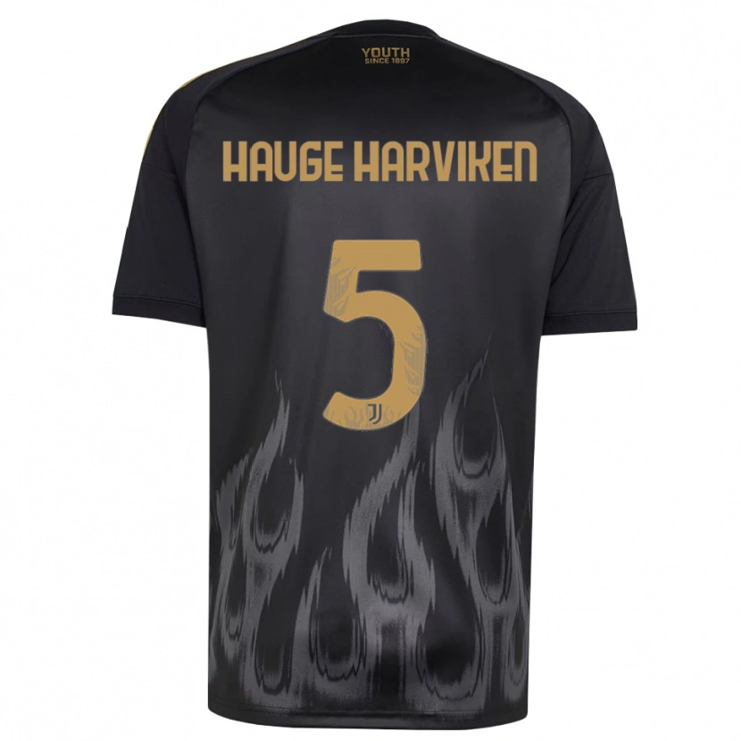 Danxen Femme Maillot Mathilde Hauge Harviken #5 Noir Marron Troisieme 2026/27 T-Shirt