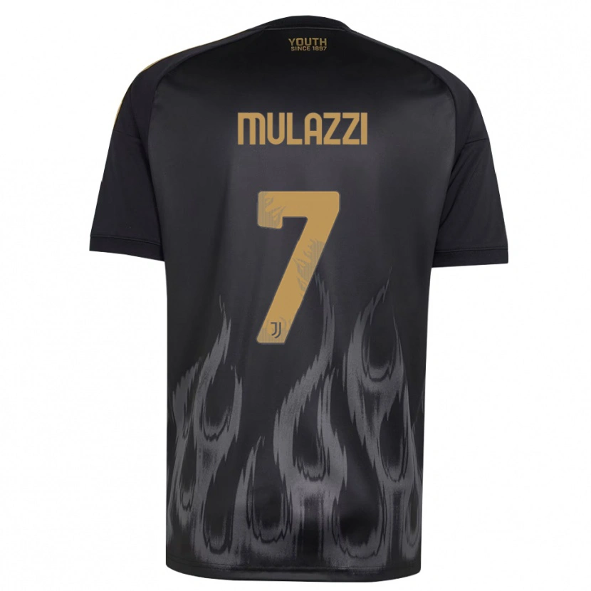 Danxen Femme Maillot Gabriele Mulazzi #7 Noir Marron Troisieme 2026/27 T-Shirt