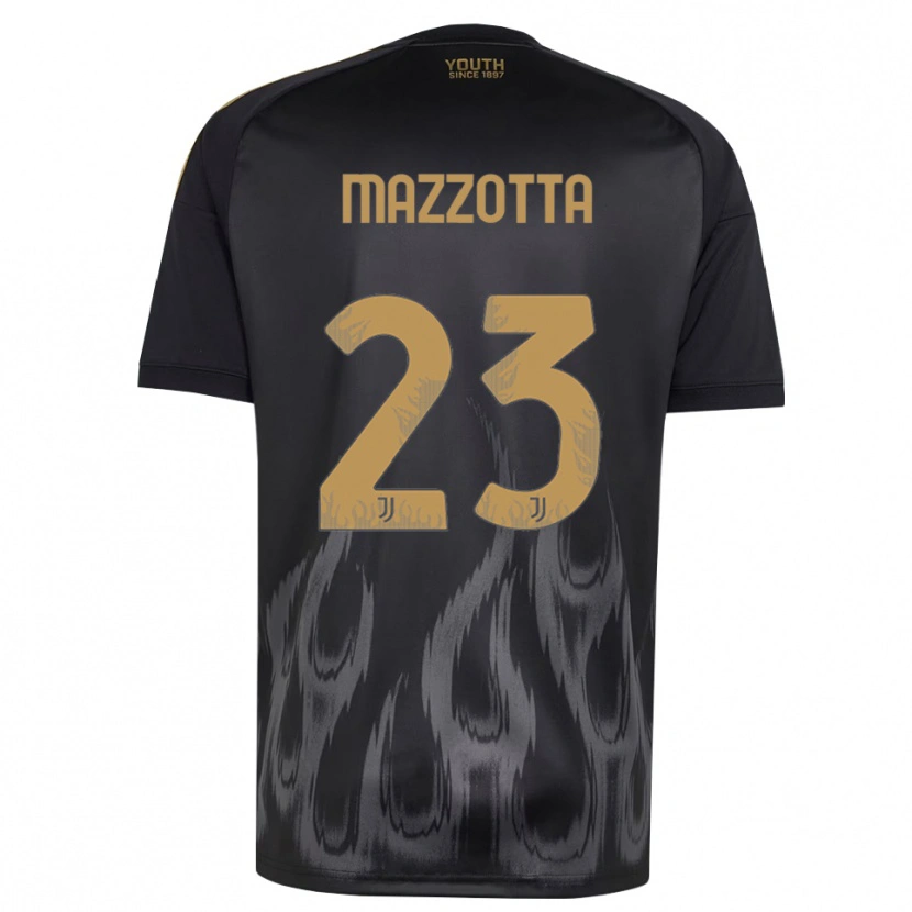 Danxen Femme Maillot Raphael Mazzotta #23 Noir Marron Troisieme 2026/27 T-Shirt