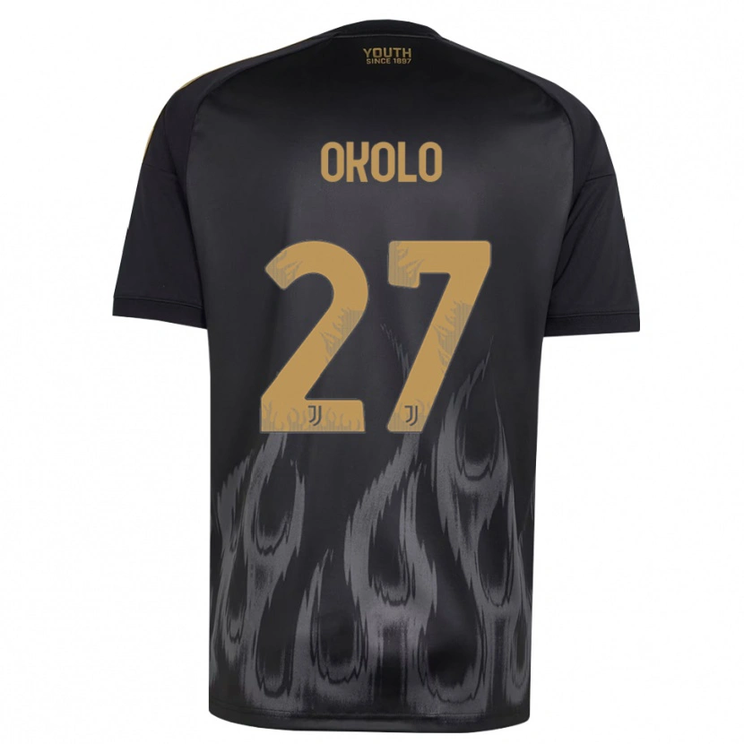Danxen Femme Maillot Daniel Okolo #27 Noir Marron Troisieme 2026/27 T-Shirt