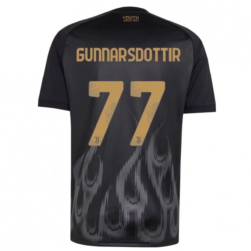 Danxen Femme Maillot Sara Bjork Gunnarsdottir #77 Noir Marron Troisieme 2026/27 T-Shirt