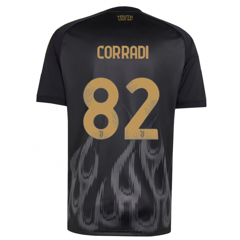 Danxen Femme Maillot Christian Corradi #82 Noir Marron Troisieme 2026/27 T-Shirt