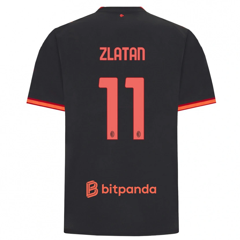 Danxen Femme Maillot Zlatan Ibrahimovic #11 Rouge Noir Troisieme 2026/27 T-Shirt
