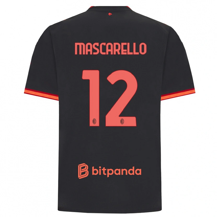 Danxen Femme Maillot Marta Mascarello #12 Rouge Noir Troisieme 2026/27 T-Shirt