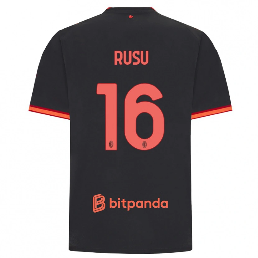 Danxen Femme Maillot Ryan Rusu #16 Rouge Noir Troisieme 2026/27 T-Shirt