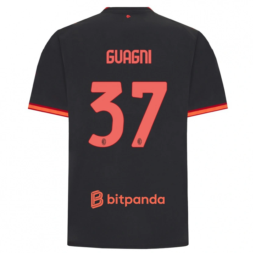 Danxen Femme Maillot Alia Guagni #37 Rouge Noir Troisieme 2026/27 T-Shirt