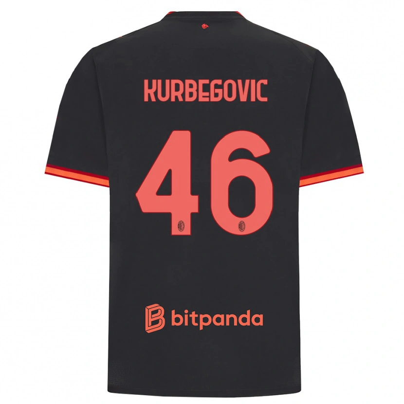 Danxen Femme Maillot Dino Kurbegovic #46 Rouge Noir Troisieme 2026/27 T-Shirt