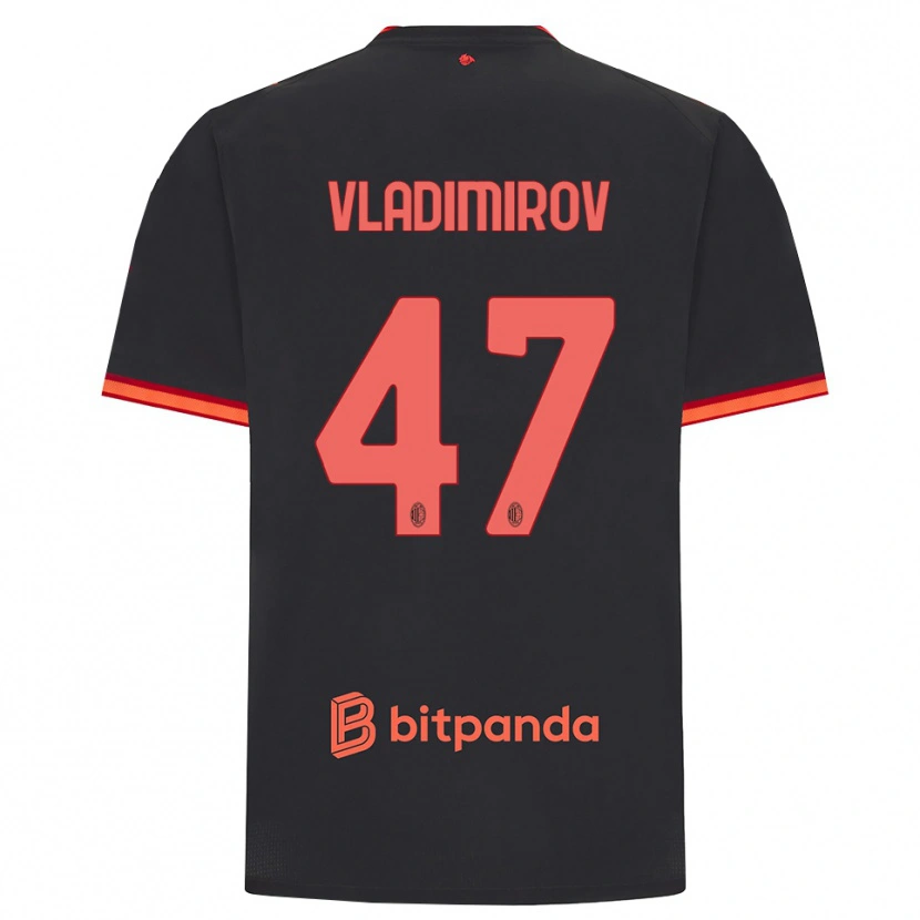 Danxen Femme Maillot Valeri Vladimirov #47 Rouge Noir Troisieme 2026/27 T-Shirt