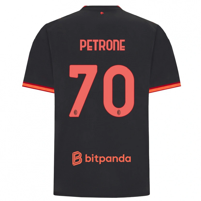 Danxen Femme Maillot Daniele Petrone #70 Rouge Noir Troisieme 2026/27 T-Shirt
