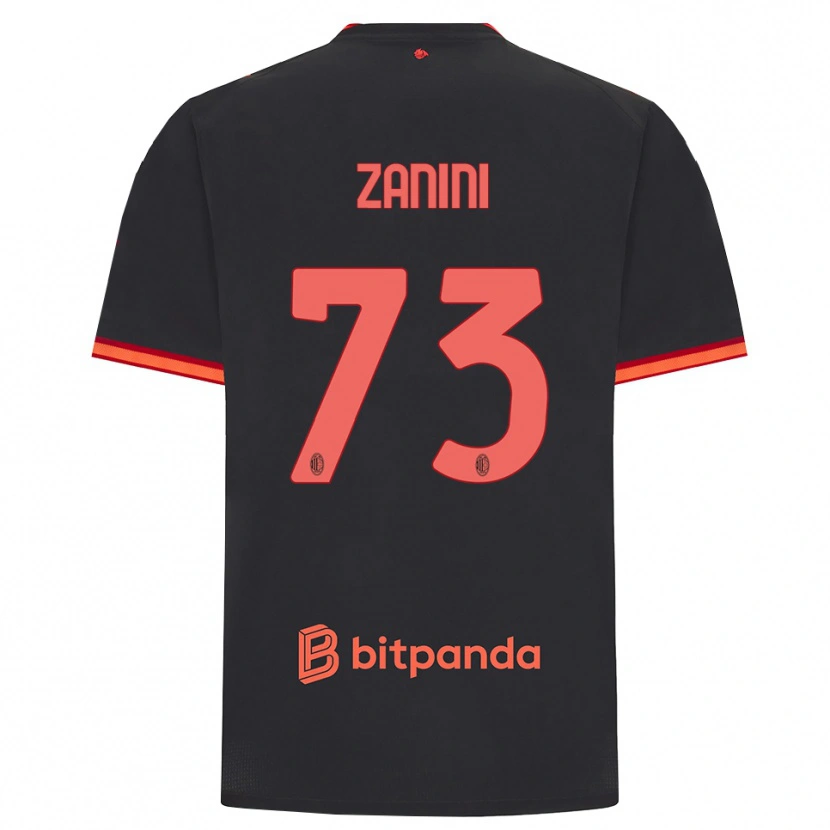 Danxen Femme Maillot Paola Zanini #73 Rouge Noir Troisieme 2026/27 T-Shirt