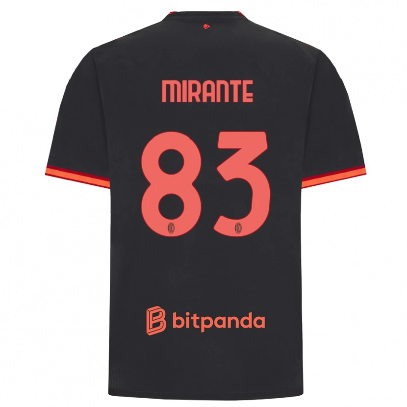 Danxen Femme Maillot Antonio Mirante #83 Rouge Noir Troisieme 2026/27 T-Shirt