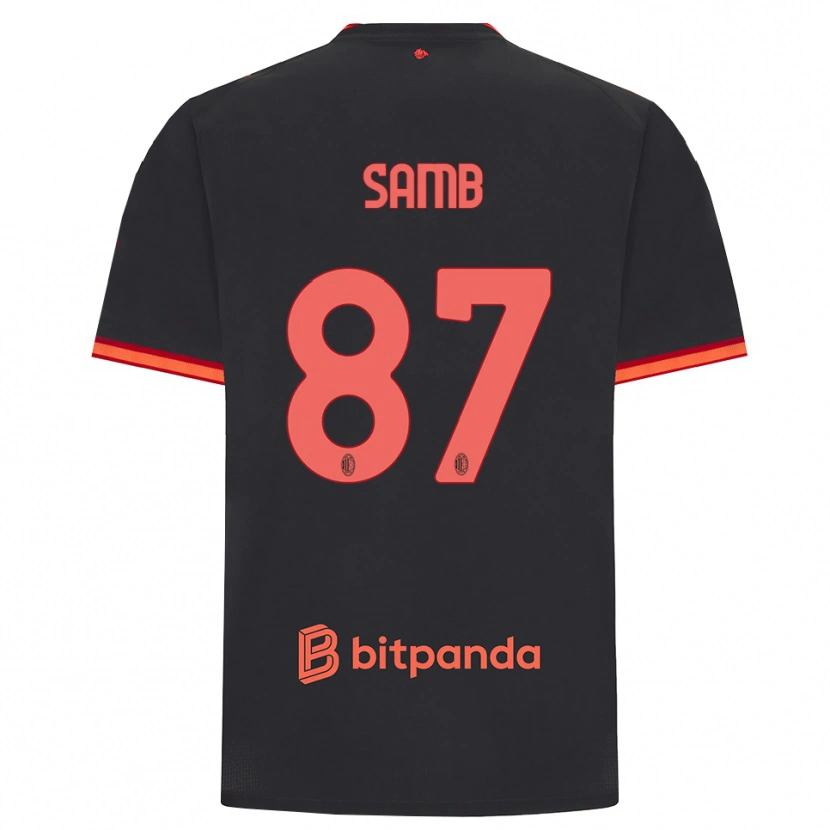 Danxen Femme Maillot Ablaye Samb #87 Rouge Noir Troisieme 2026/27 T-Shirt