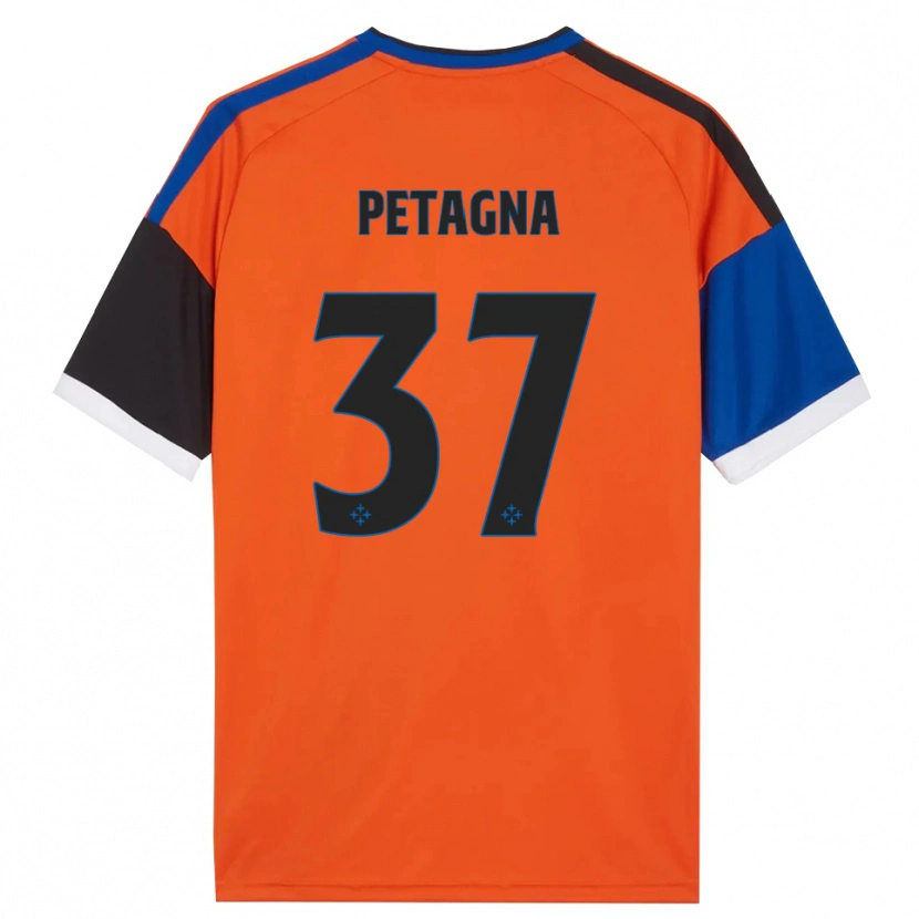 Danxen Femme Maillot Andrea Petagna #37 Orange Bleu Noir Blanc Tenues Extérieur 2026/27 T-Shirt
