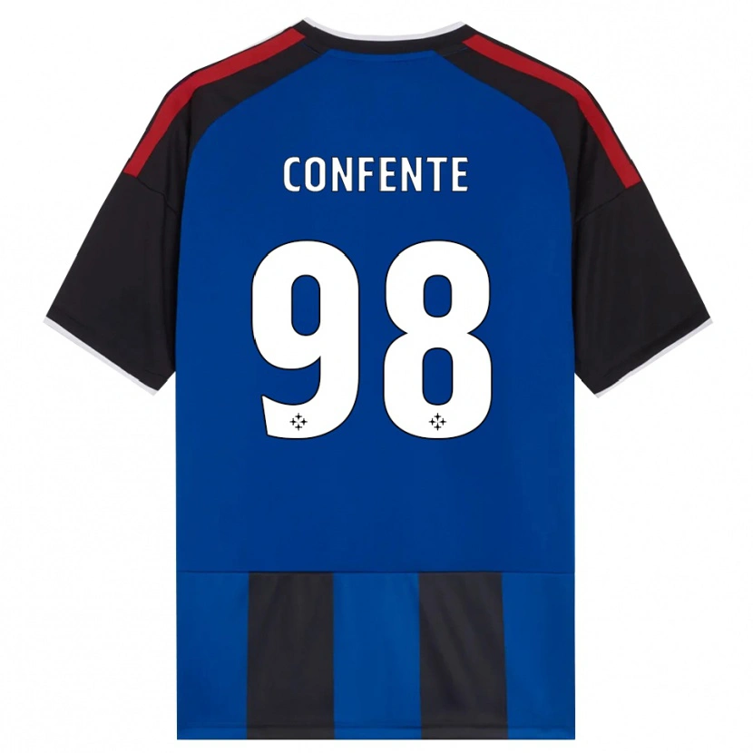 Danxen Femme Maillot Alessandro Confente #98 Noir Rouge Blanc Bleu Tenues Domicile 2026/27 T-Shirt