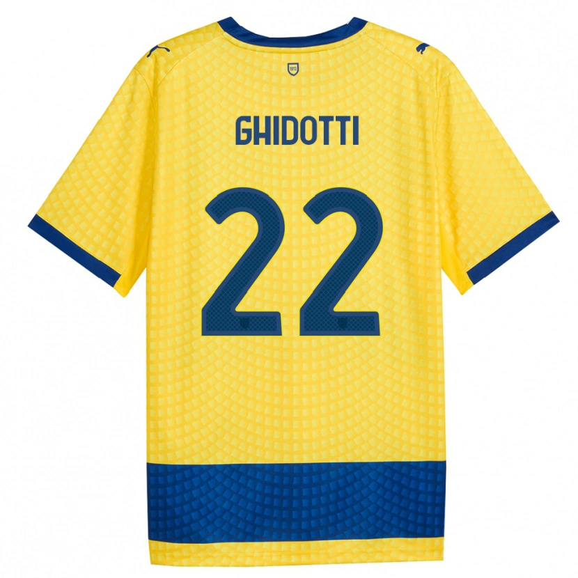 Danxen Femme Maillot Simone Ghidotti #22 Jaune Bleu Noir Tenues Extérieur 2026/27 T-Shirt
