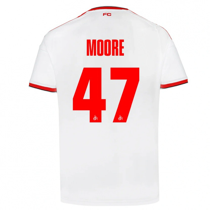 Danxen Enfant Maillot Mikey Moore #47 Blanc Rouge Noir Tenues Domicile 2026/27 T-Shirt