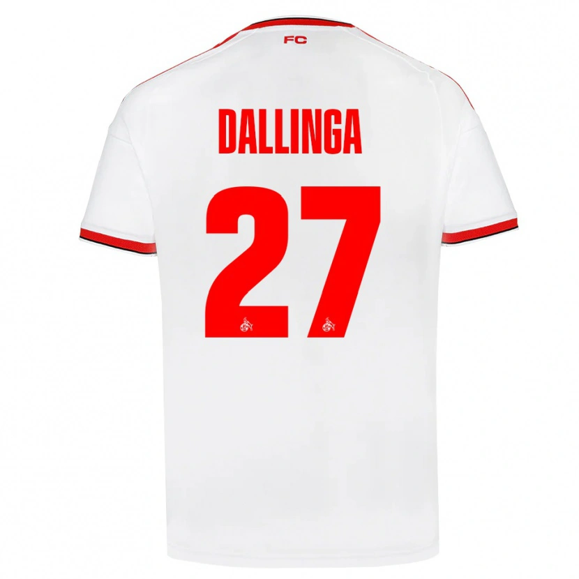 Danxen Enfant Maillot Thijs Dallinga #27 Blanc Rouge Noir Tenues Domicile 2026/27 T-Shirt