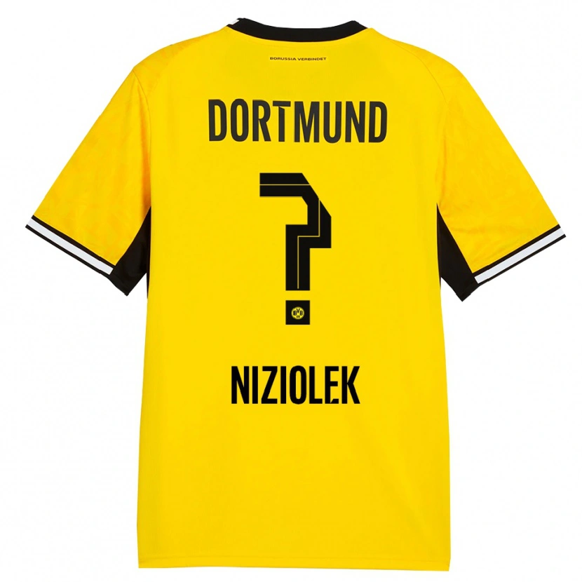 Danxen Enfant Maillot Alex Niziolek #0 Jaune Noir Blanc Tenues Domicile 2026/27 T-Shirt