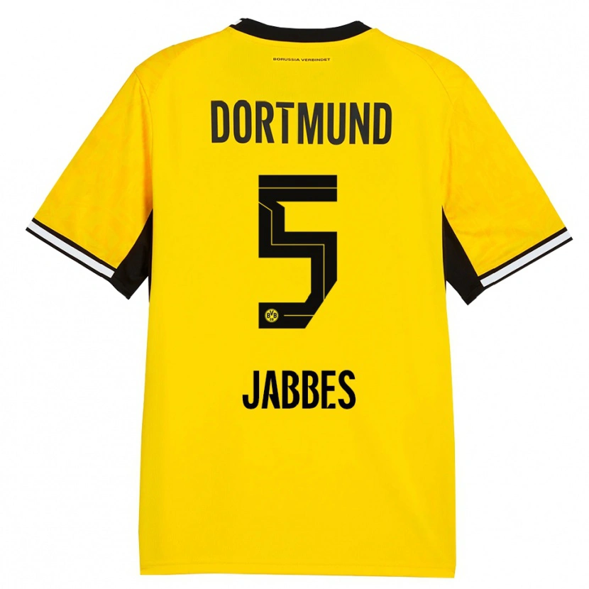 Danxen Enfant Maillot Jasmin Jabbes #5 Jaune Noir Blanc Tenues Domicile 2026/27 T-Shirt