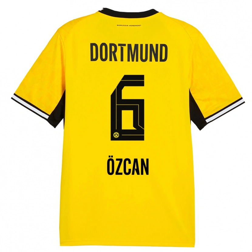 Danxen Enfant Maillot Salih Ozcan #6 Jaune Noir Blanc Tenues Domicile 2026/27 T-Shirt