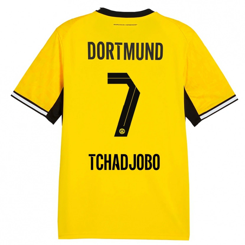Danxen Enfant Maillot Dia Tchadjobo #7 Jaune Noir Blanc Tenues Domicile 2026/27 T-Shirt