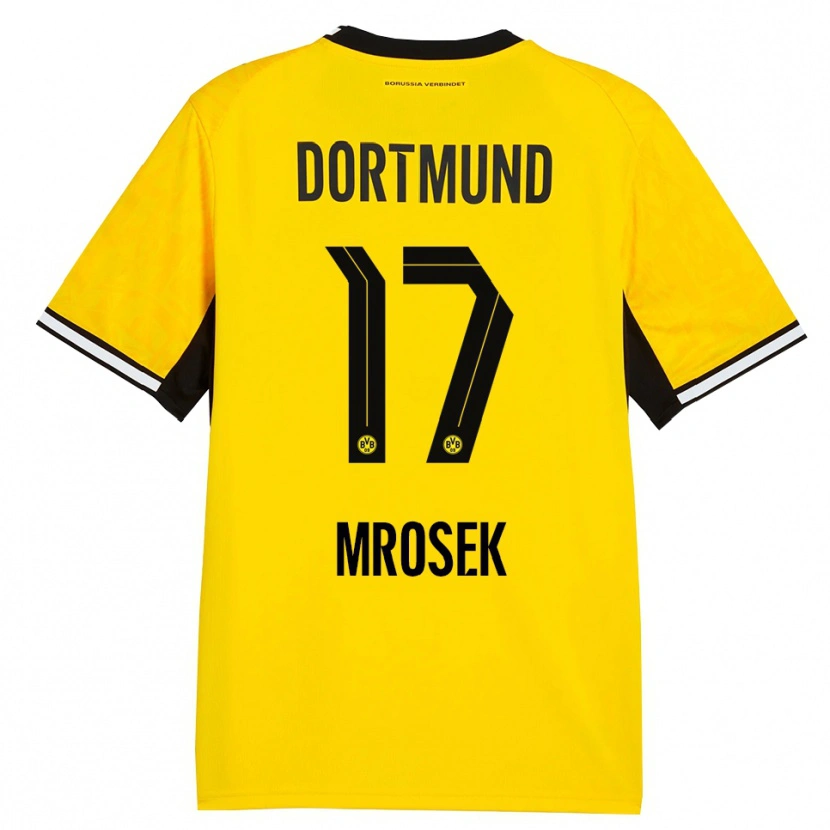 Danxen Enfant Maillot Noah Mrosek #17 Jaune Noir Blanc Tenues Domicile 2026/27 T-Shirt