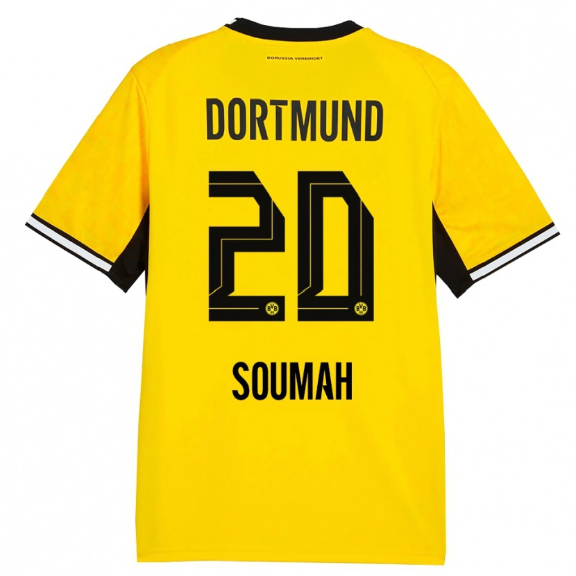 Danxen Enfant Maillot Moussa Soumah #20 Jaune Noir Blanc Tenues Domicile 2026/27 T-Shirt