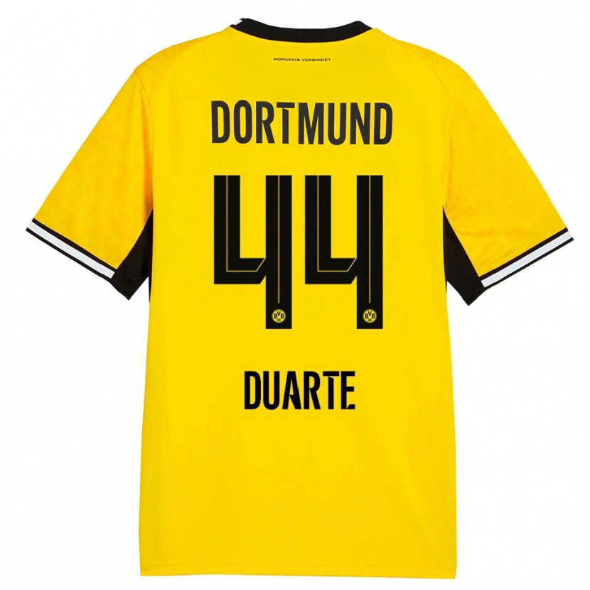Danxen Enfant Maillot Enzo Dos Santos #44 Jaune Noir Blanc Tenues Domicile 2026/27 T-Shirt