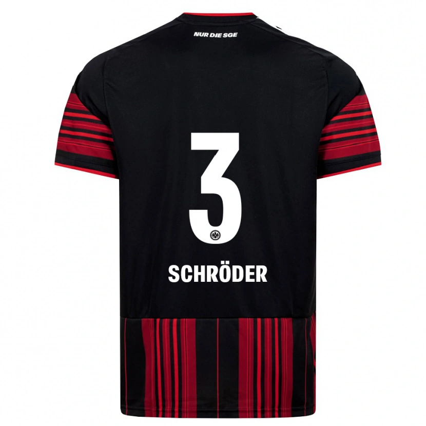 Danxen Enfant Maillot Finn Schröder #3 Noir Rouge Blanc Tenues Domicile 2026/27 T-Shirt