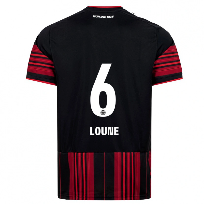 Danxen Enfant Maillot Adam Loune #6 Noir Rouge Blanc Tenues Domicile 2026/27 T-Shirt