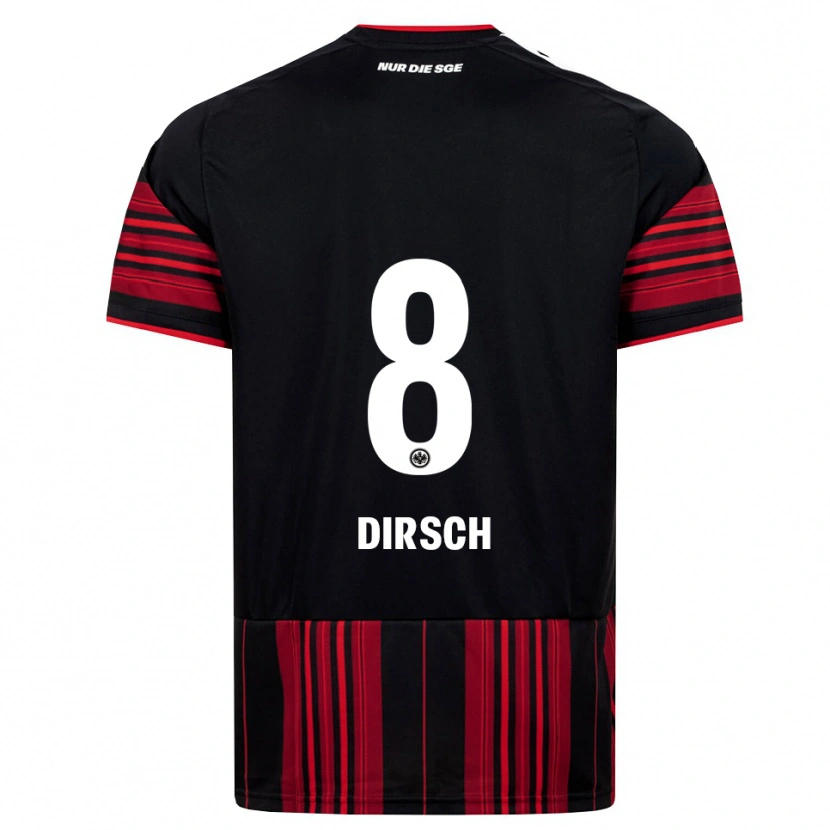 Danxen Enfant Maillot Moritz Dirsch #8 Noir Rouge Blanc Tenues Domicile 2026/27 T-Shirt