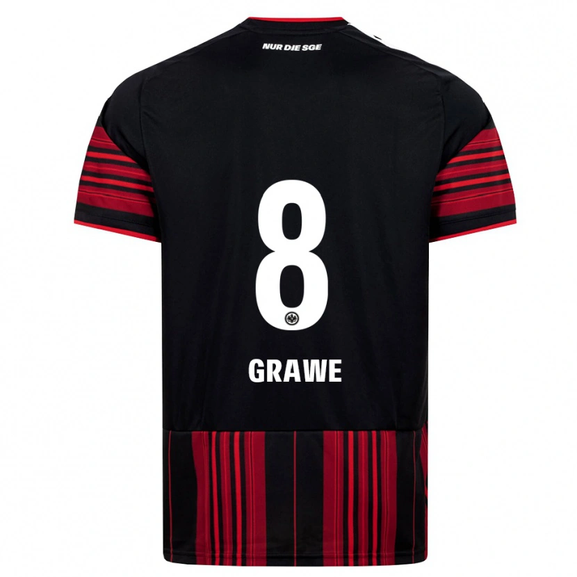Danxen Enfant Maillot Lisanne Gräwe #8 Noir Rouge Blanc Tenues Domicile 2026/27 T-Shirt