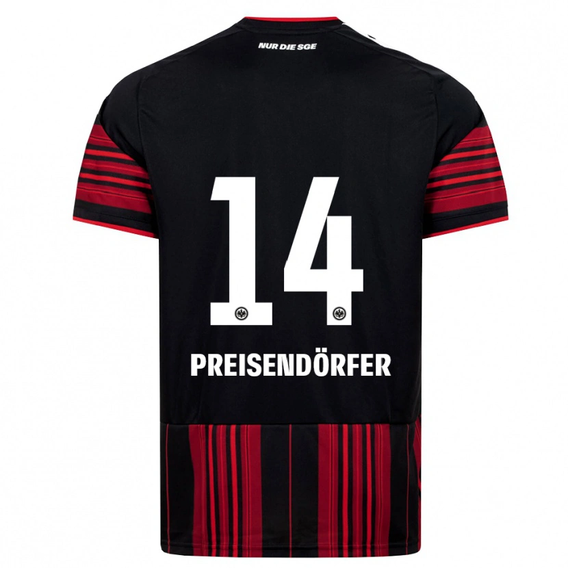 Danxen Enfant Maillot Constantin Preisendörfer #14 Noir Rouge Blanc Tenues Domicile 2026/27 T-Shirt