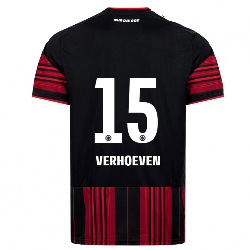 Danxen Enfant Maillot Raphael Verhoeven #15 Noir Rouge Blanc Tenues Domicile 2026/27 T-Shirt