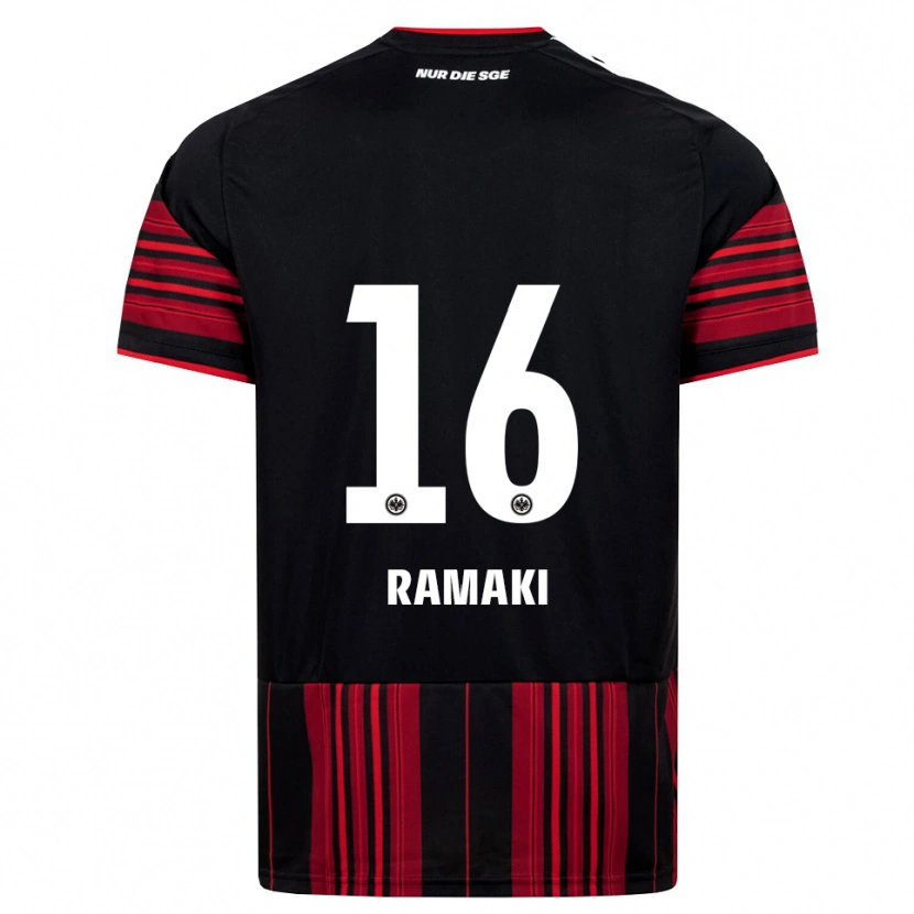 Danxen Enfant Maillot Davyd Ramaki #16 Noir Rouge Blanc Tenues Domicile 2026/27 T-Shirt